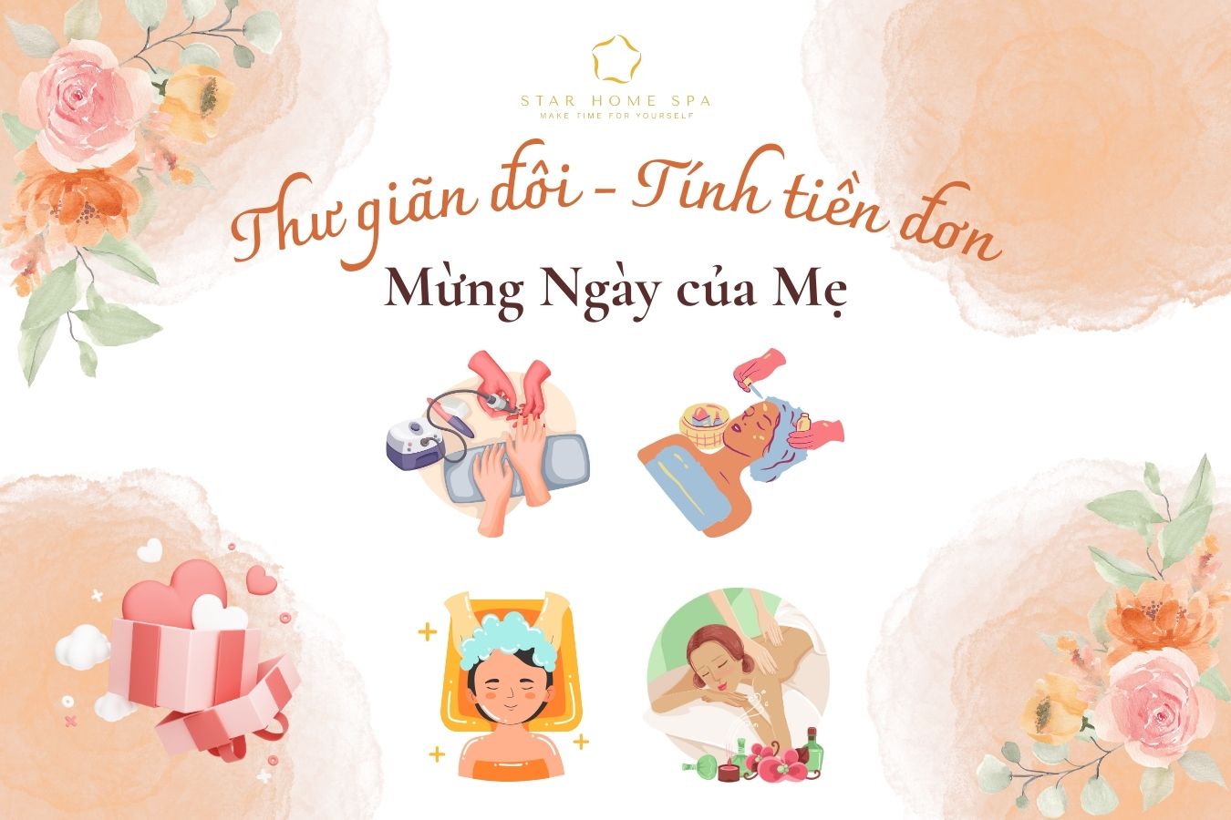 Tháng 5 của Mẹ - Cùng Star HomeSpa Thư giãn đôi - Tính tiền đơn